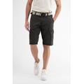 Bermudas LERROS "LERROS Cargo Bermuda, unifarben" Gr. 31, Normalgrößen, grau (dark graphite) Herren Hosen Bermudas