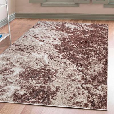 Teppich MY HOME "Saniel" Gr. 4, braun, B:160cm H:9mm L:230cm, Kunstfaser, Teppiche, mit besonders weichem Flor, Kurzflor, Marmor-Optik, Wohnzimmer Image
