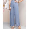 Draper's & Damon's Women's Alex Evenings Special Occasion Chiffon Pull-On Pants - Blue - PXL - Petite