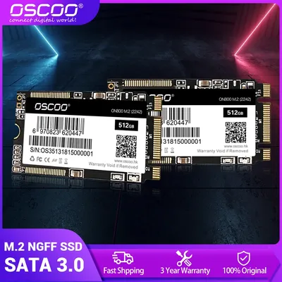 Oscoo – disque dur SSD M.2 de 16 go 32 go 64 go 2242 go 128 go 256 go 512 go 2D MLC Flash