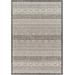 Humla 2' x 2'11" Modern Black White/Bone/Dark Gray/Neutral/Nutmeg Outdoor Area Rug - Hauteloom