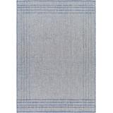 Eneco 6'7" x 9' Modern Light Gray/Royal Denim/Slate/Dark Gray/Multi Brown Outdoor Area Rug - Hauteloom