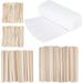 400Pcs Wax Strips Sticks Kit STONCEL 300 Small Medium Large Wooden Wax Applicator Sticks Eyebrow Wax Spatulas and 100 Non-Woven Paper Wax Strip for Face Body Hair Removal Women Men