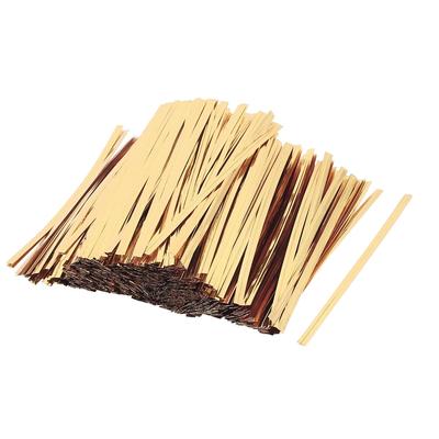 Festive Birthday Gift Candy Bag Packaging Band Twist Tie 10cm Length 1000 Pcs - Gold Tone