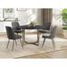 Homer Modern and Contemporary Dining Chairs Set of 4 with Metal Legs