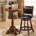 Costway 24'' Swivel Counter Height Stool Wooden Dining Chair