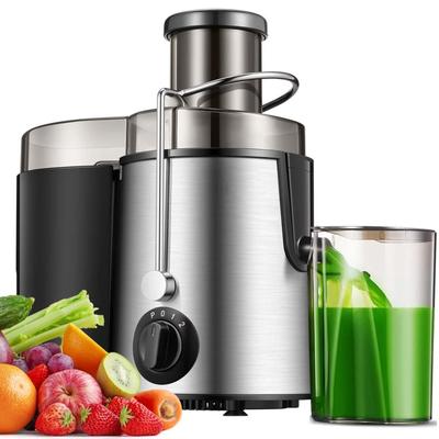 Centrifugal Juicer with 3'' Feed Chute, Stainless Steel, 3 Speed, Black