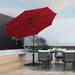 Gymax 10FT Solar Patio Umbrella 112 LED Lighted Umbrella Outdoor Table