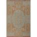 Vegetable Dye Oushak Turkish Rug Hand-Knotted Oriental Wool Carpet - 2'0"x 3'1"