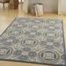 Nourison Aloha Indoor/Outdoor Blue/Grey 3 6 x 5 6 Area Rug (4x6)