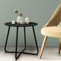 Mydepot Weather-Resistant Outdoor Round End Table Patio Side Table Durable Stylish Easy to Clean