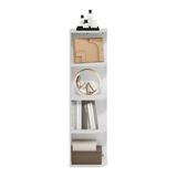Ebern Designs Cresta Standard Bookcase Wood in White | 41.4 H x 12.01 W x 9.3 D in | Wayfair D997B75322514EE78813E7D39002B9A8