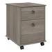 UrbanPro Farmhouse Wood Mobile File Cabinet in Driftwood Gray/Antique Silver