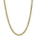 14K Yellow Gold 6.1mm Beveled Curb Chain