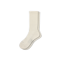 Women's Modern Rib Calf Socks - Soft White - Large - Bombas