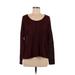 Old Navy Long Sleeve T-Shirt: Burgundy Tops - Women's Size Medium