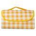 Hesroicy Picnic Cloth Mat with Handle Waterproof Machine Washable Foldable Plaid Cloth Anti-dirty Portable Outdoor Picnic Camping Beach Blanket Camping Accessories