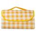 Hesroicy Picnic Cloth Mat with Handle Waterproof Machine Washable Foldable Plaid Cloth Anti-dirty Portable Outdoor Picnic Camping Beach Blanket Camping Accessories