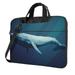 Blue Whale Abstract Painting Laptop Bag 13 inch Laptop or Tablet Business Casual Laptop Bag