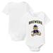 Infant Tiny Turnip White Milwaukee Brewers Teddy Boy Bodysuit