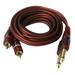 2 x 6.35 mm to 2RCA Cable Gold-Plated (Copper Shell) (Heavy Duty) 2X 6.35mm 1/4 inch Male to 2 RCA Male Stereo Audio Adapter Cable - 5 Feet