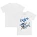 Infant Tiny Turnip White Los Angeles Dodgers Shark Team T-Shirt