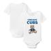 Infant Tiny Turnip White Chicago Cubs Girl Teddy Bodysuit