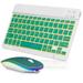 UX030 Lightweight Keyboard and Mouse with Background RGB Light Multi Device slim Rechargeable Keyboard Bluetooth 5.1 and 2.4GHz Stable Connection Keyboard for Oppo Pad Air