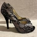 Disney Shoes | Disney Glass Slipper Collection Limited Edition Royal Black Lace Size 8m | Color: Black/Blue | Size: 8m