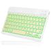 UX030 Lightweight Ergonomic Keyboard with Background RGB Light Multi Device slim Rechargeable Keyboard Bluetooth 5.1 and 2.4GHz Stable Connection Keyboard for DYYAN Smart TV 32/42/50/55/60-Inch TV