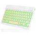 UX030 Lightweight Ergonomic Keyboard with Background RGB Light Multi Device slim Rechargeable Keyboard Bluetooth 5.1 and 2.4GHz Stable Connection Keyboard for Lenovo Tab M8 (FHD)