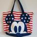 Disney Bags | Mickey Disney Stars And Stripes Canvas Tote | Color: Blue/Red | Size: Os