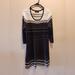 Nine West Dresses | Adorable Stripped Dress From Nine West. | Color: Black/White | Size: L
