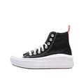 CONVERSE Chuck Taylor All Star Move Sneaker, Black/Pink Salt/White, 38.5 EU