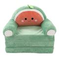 Cartoon Foldable Kids Sofa, Plush Children Couch Bed 2 in 1 Convertible Sofa to Lounger with Backrest Armchair Comfy Flip Open Infant Baby Chair for Girls Boys, Living Room (Green)
