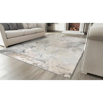 Teppich MY HOME "Hamar" Gr. 4, grau (hellgrau), B:160cm H:8mm L:230cm, Kunstfaser, Teppiche, weiche Haptik, Marmor-Optik, modernes Design, Wohnzimmer Image