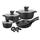 Culinary Edge 8 Piece Aluminum Non Stick Cookware Set Non Stick/Aluminum in Black/Brown | Wayfair 26609