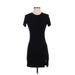 BP. Casual Dress - Bodycon Crew Neck Short sleeves: Black Print Dresses - Women's Size X-Small