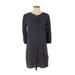 Banana Republic Factory Store Casual Dress - Shift Crew Neck 3/4 sleeves: Blue Polka Dots Dresses - Women's Size X-Small