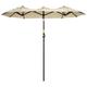 Parasol de jardin XL manivelle acier polyester haute densité