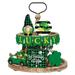 Baocc home decor St. Patricks Day Tiered Tray Decor Lucky Wooden Table Signs Green Block Party Wood Table Centerpieces With Holder For St. Patricks Home Holiday Decor Tray Decoration Green