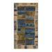 Blue 31 x 0.16 in Area Rug - Bungalow Rose Newt Abstract Indoor/Outdoor Area Rug Polypropylene | 31 W x 0.16 D in | Wayfair