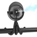 CG INTERNATIONAL TRADING Misting Stroller Fan, 2500Mah Battery Powered Personal Desk Air Circulator Fan w/ Flexible Tripod | Wayfair a431