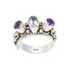 'Morning Colors' - Blue Topaz and Amethyst Ring