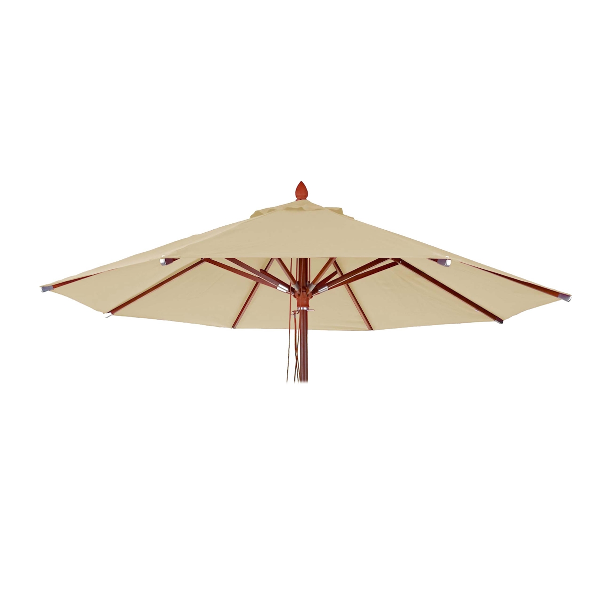 Ersatz-Bezug für Gastronomie Holz-Sonnenschirm HWC-C57, Sonnenschirmbezug, rund Ø4m Polyester 3kg ~ creme