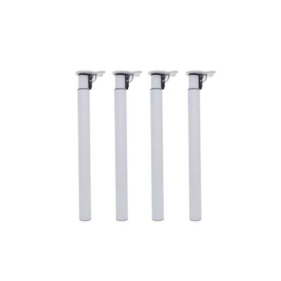 Mendler 4er-Set Tischbein HWC-H35 für Schreibtisch Tischfuß klappbar Drehmechanismus höhenverstellbar 70-110cm ~ weiß Image