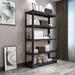 Latitude Run® Adjustable 5 Tier Metal Shelf, Living Room, Bedroom, Kitchen, Garage, Tool Room in Brown/Gray | 63 H x 31.5 W x 15.8 D in | Wayfair