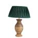 Canora Grey Nushrat Solid Wood Table Lamp Solid Wood/Fabric in Brown/Green | 22.5 H x 17.75 W x 17.75 D in | Wayfair