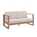 Nigel Outdoor Weather Resistant Solid Wood Natural 2 Seater Sofa