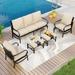 5/7/9-Seat Patio Conversation Set, Outdoor Sofa Set with Single Sofa Chairs, 3-Seater Sofa, Ottoman and Coffee Table